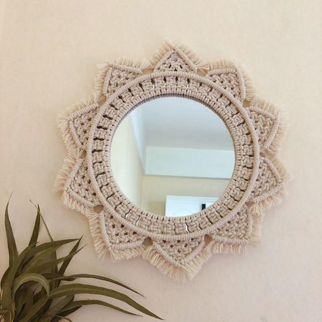 Dahlia Cotton Macrame Mirror
