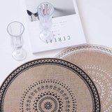 Mandala Embroidery Round Mat