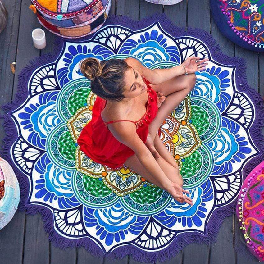 Lotus Mandala Round Mat