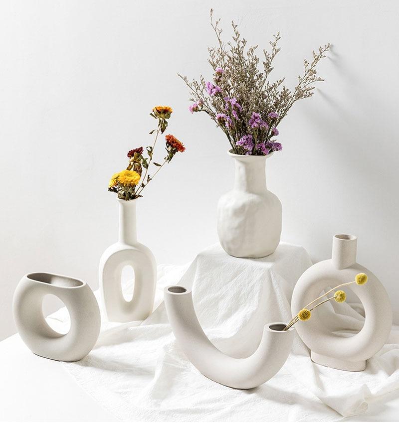 Minimalist White Flower Vases