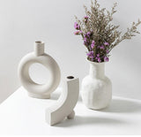 Minimalist White Flower Vases