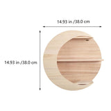 Moon Wooden Wall Shelf