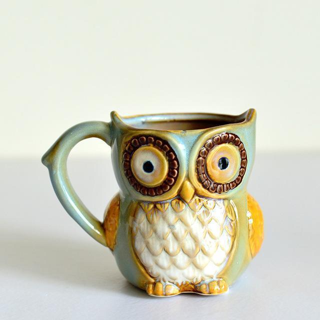 Owl Ceramic Mug (4 Styles)