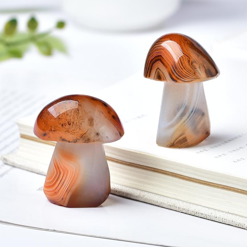 Natural Agate Crystal Mushroom