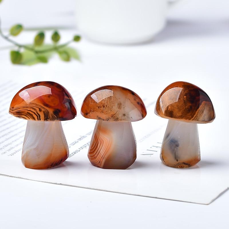 Natural Agate Crystal Mushroom