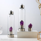 Natural Amethyst Stone Water Bottle