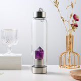 Natural Amethyst Stone Water Bottle