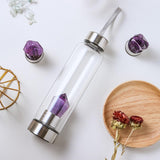 Natural Amethyst Stone Water Bottle