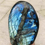 Natural Labradorite Stone in Blue and Yellow Flash