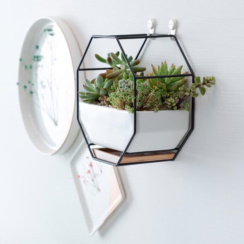 Nordic Modern Ceramic Iron Planter