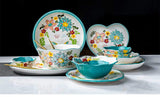 Nordic Style Floral Plates Set