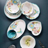 Nordic Style Floral Plates Set
