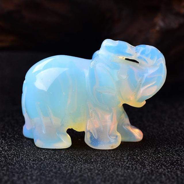 Elephant Carved Natural Crystal