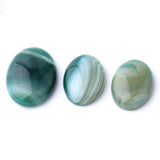 Oval Natural Green Agate Stones