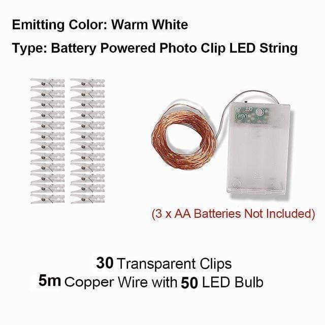 Photo Clip Fairy String Lights