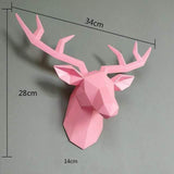 3D Deer Head Wall Statue