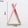 Color Dipped Wooden Triangle Wall Shelf