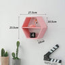 Hexagon Shaped Wooden Shelf