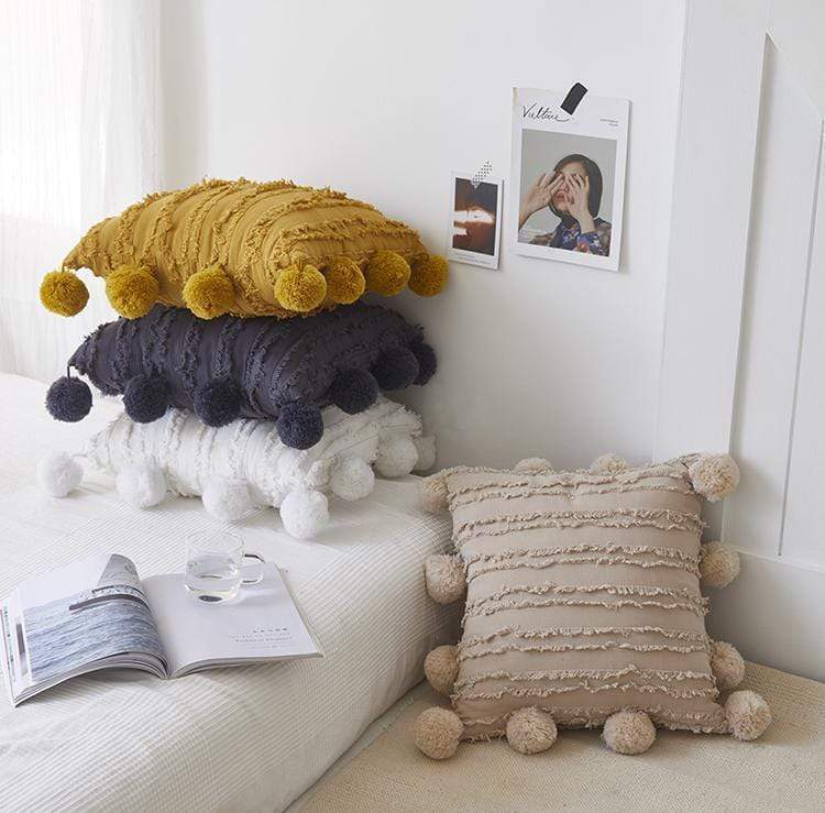 Pom Pom Pillow Cover