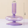 Purple and Pink Glass Candle Holders