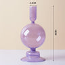 Purple and Pink Glass Candle Holders