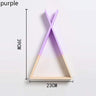 Color Dipped Wooden Triangle Wall Shelf