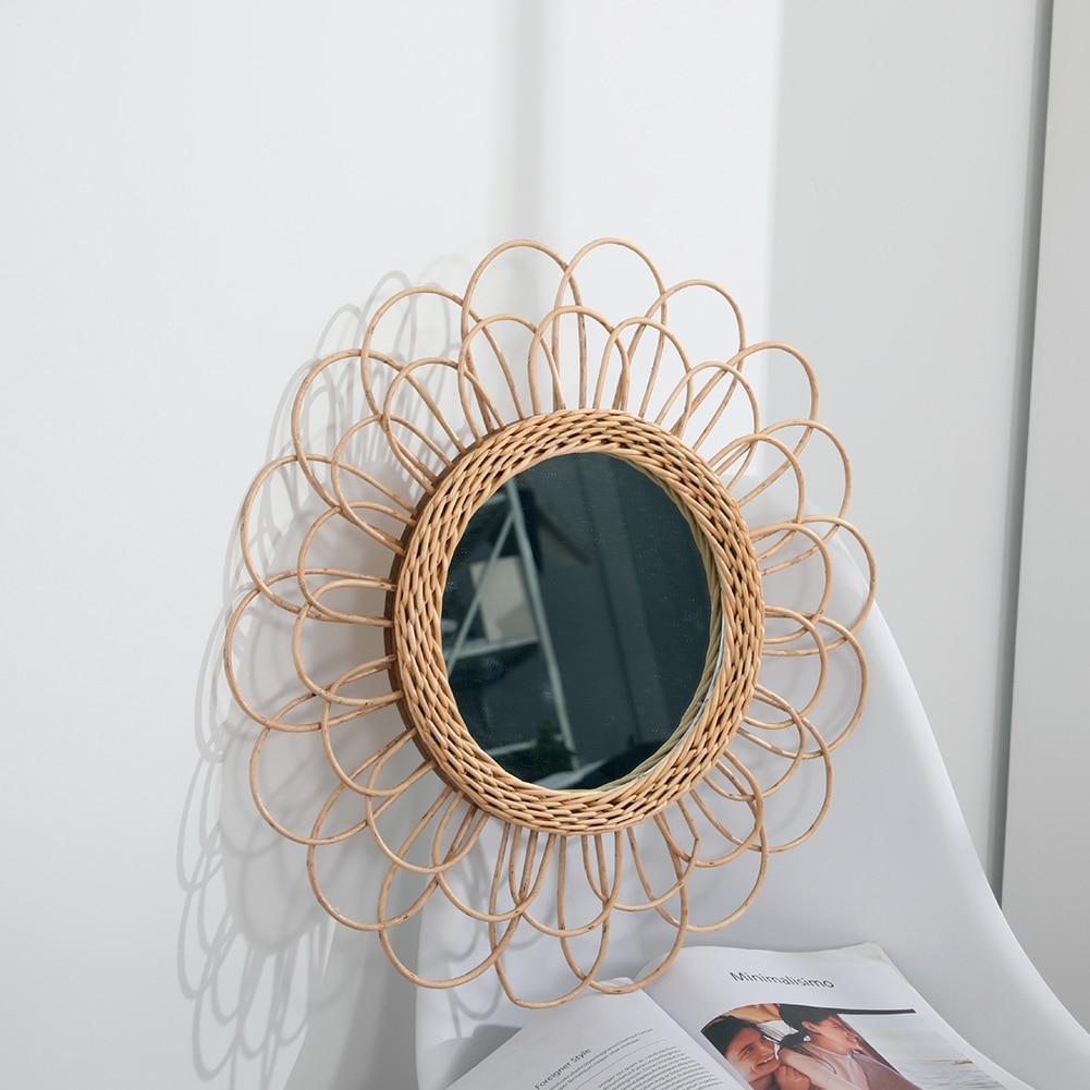 Anya Rattan Loop Round Wall Mirror