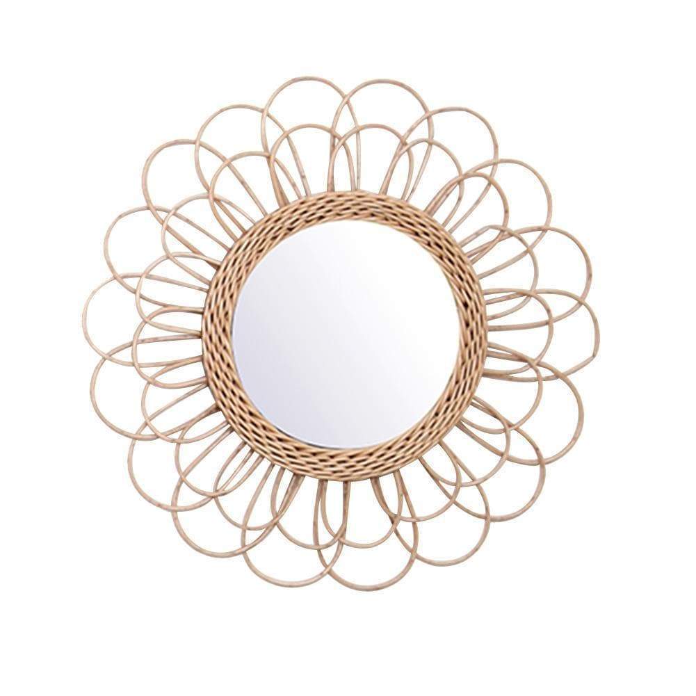 Anya Rattan Loop Round Wall Mirror