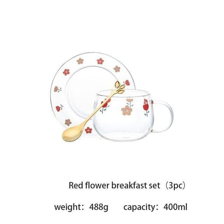 Floral Breakfast Mug Set
