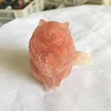 Natural Crystal Lady Cat Carving