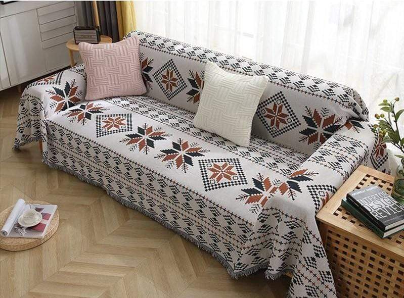 Retro Geometric Pattern Blanket