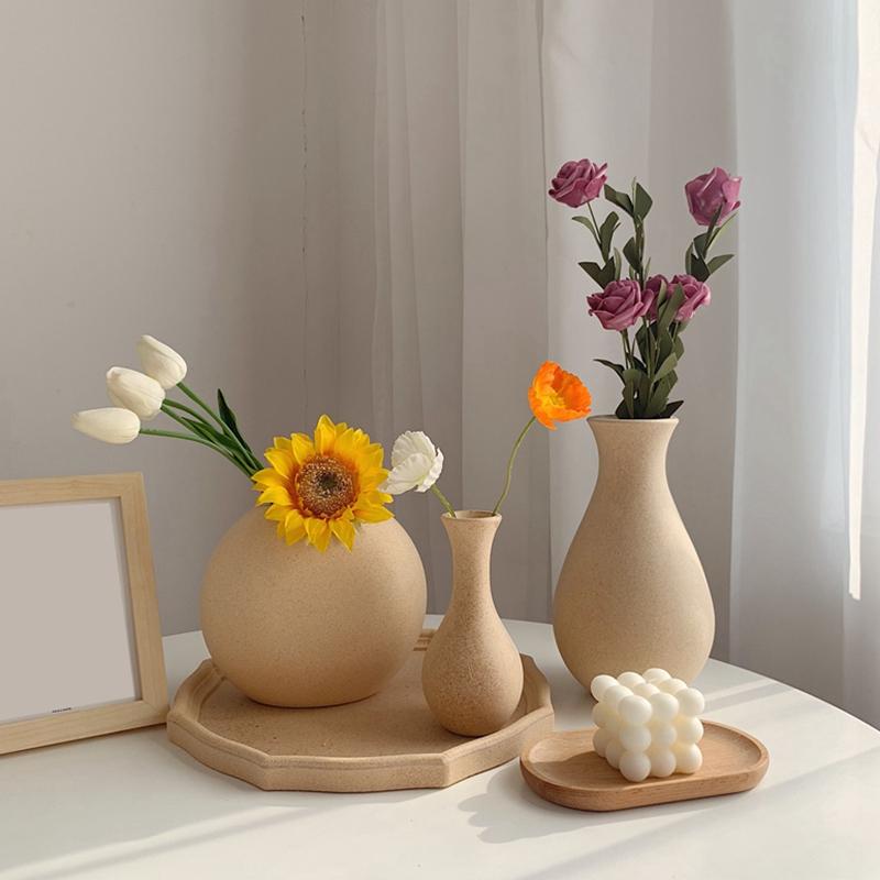 Retro Wooden Vases