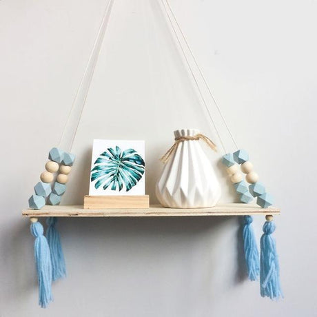 Nordic Beaded Wood Shelf