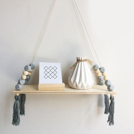 Nordic Beaded Wood Shelf