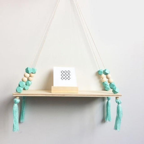 Nordic Beaded Wood Shelf