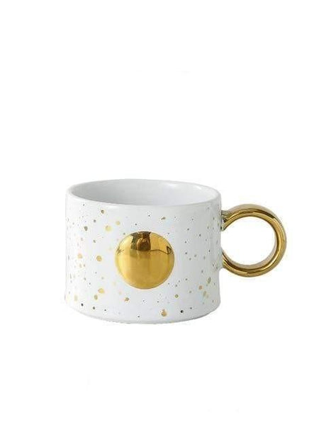 Golden Sun or Moon Design Mug
