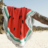 Watermelon Round Beach Towel