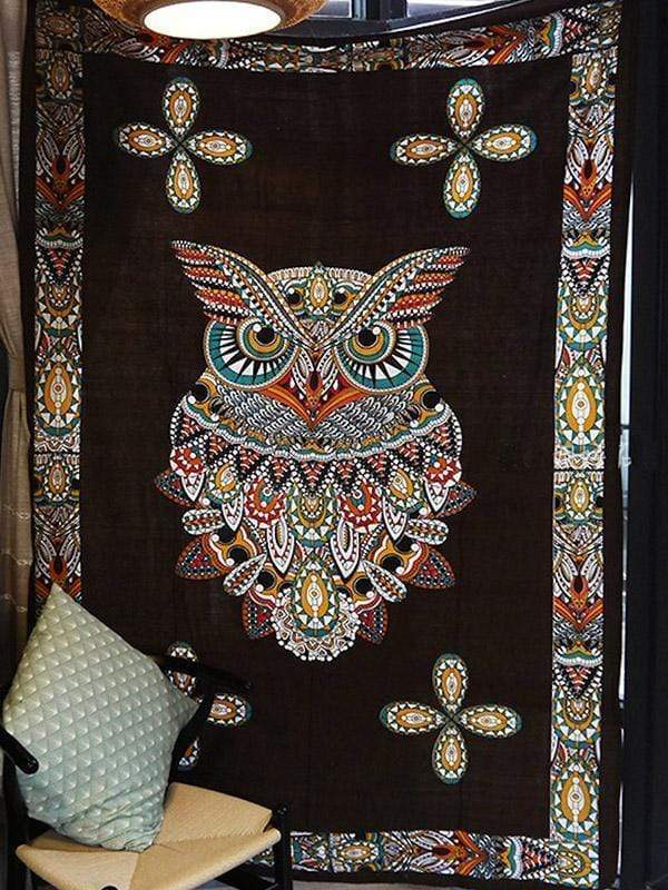 Bohemian Owl Tapestry