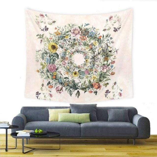 Flowers Wreath Tapestry