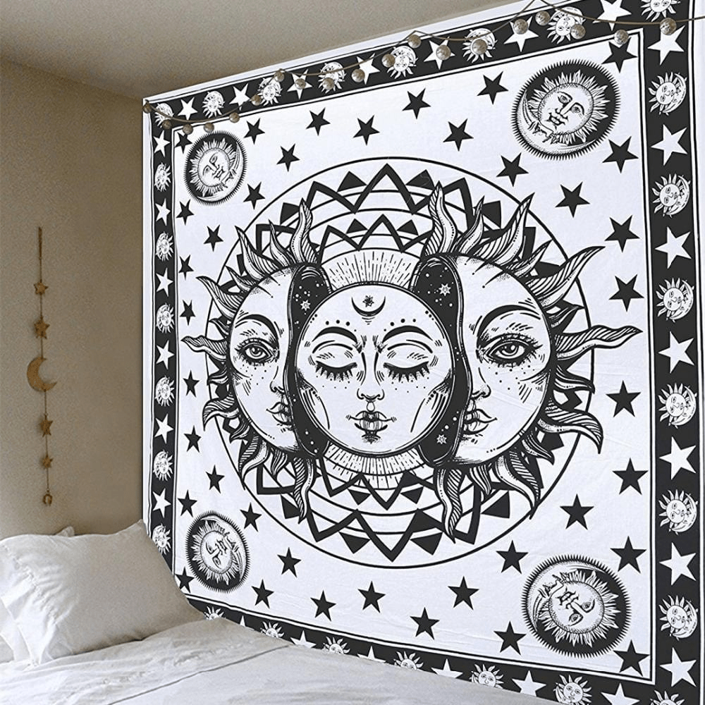 Celestial White Tapestry