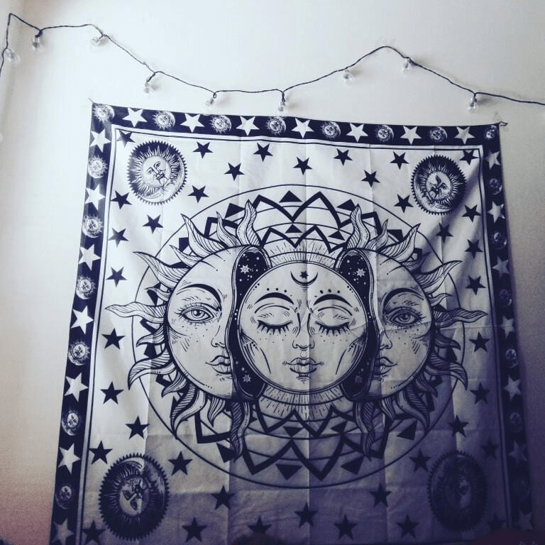 Celestial White Tapestry