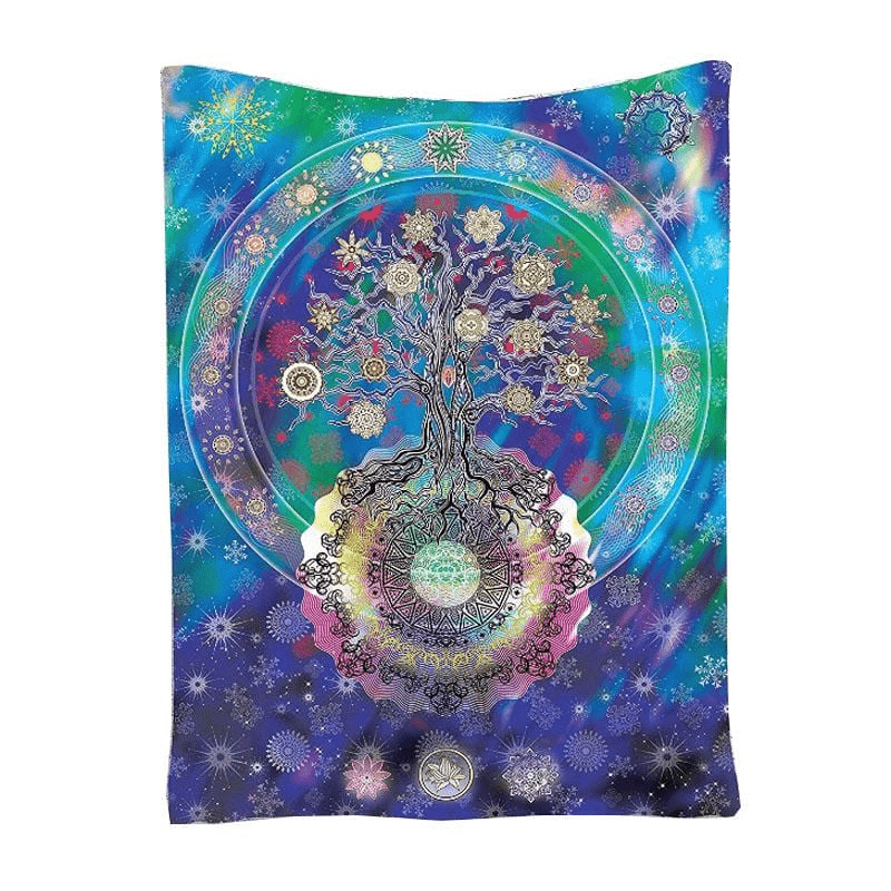 Psychedelic Tree Mandala Tapestry