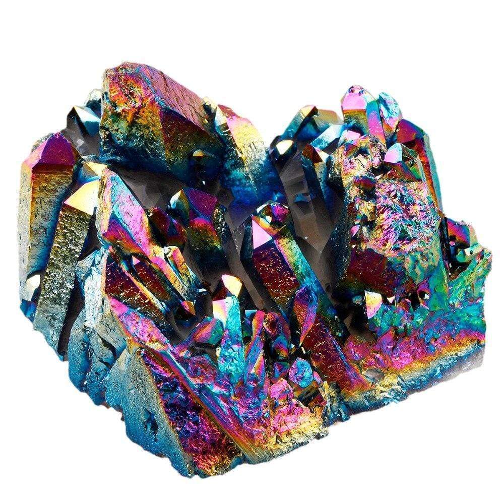 Titanium Rainbow Quartz Crystal Cluster