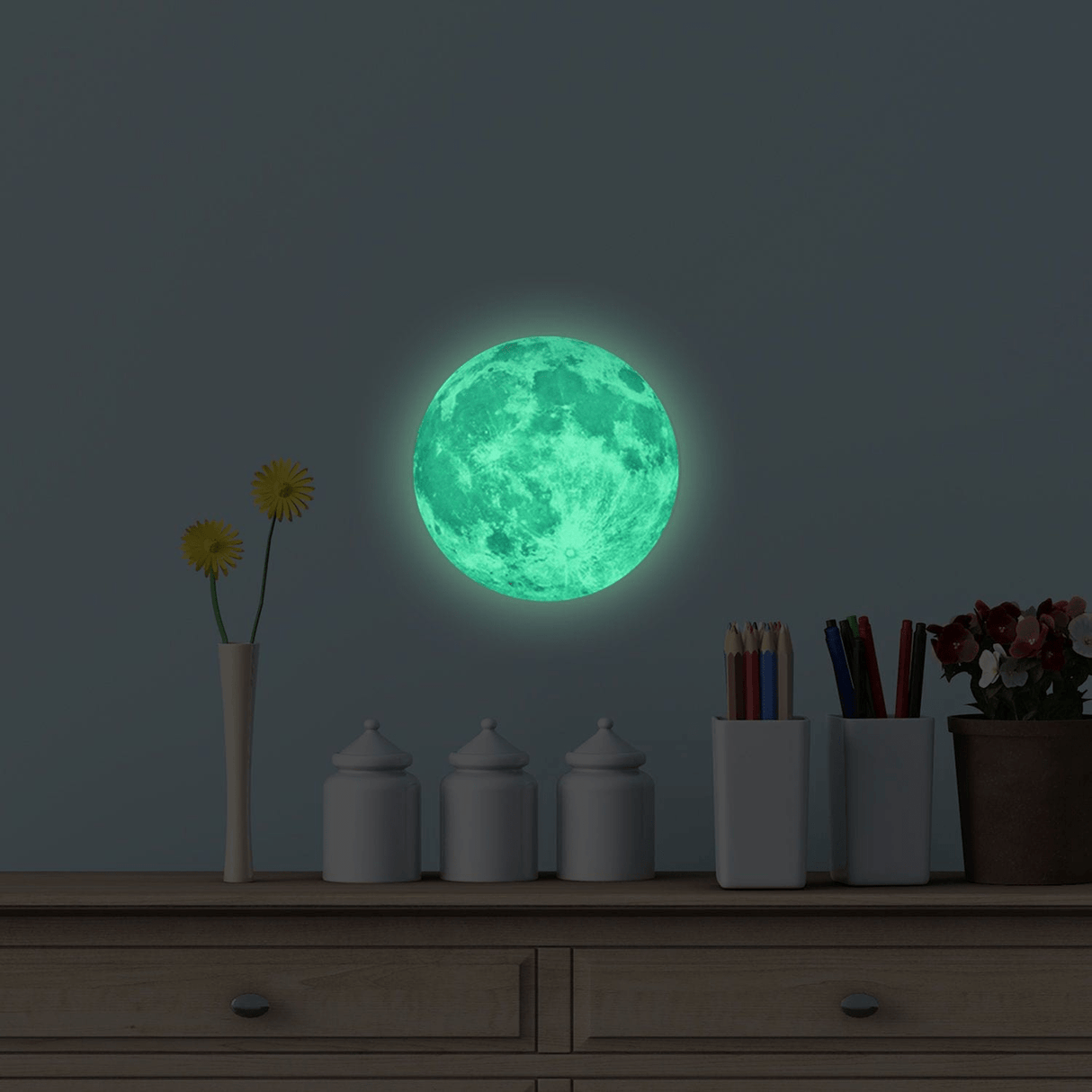 Glow in the Dark Moon Wall Sticker