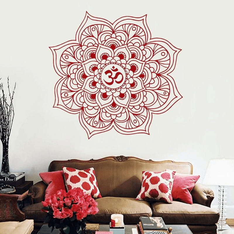 Om Mandala Wall Sticker