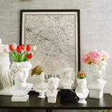 White Sculpture Head Vases