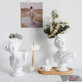 White Sculpture Head Vases