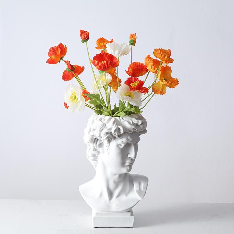 White Sculpture Head Vases