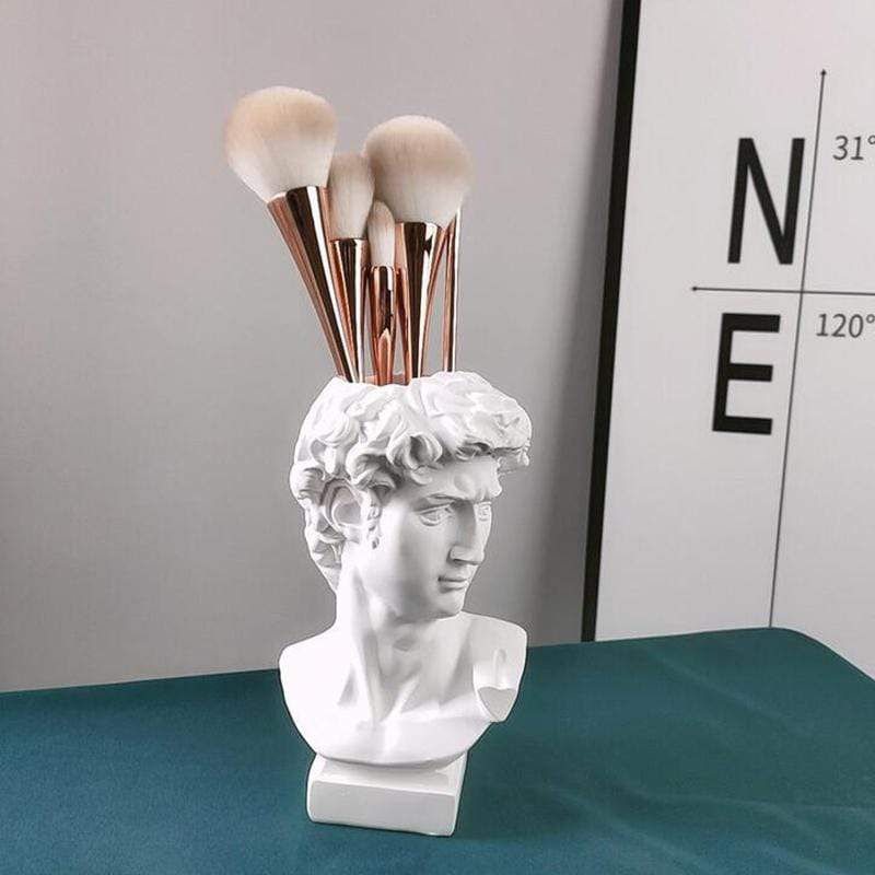 White Sculpture Head Vases