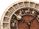 Zodiac Signs Wooden Wall Clock